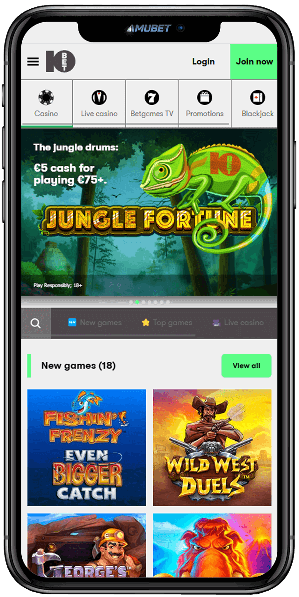 10bet Mobile App Casino