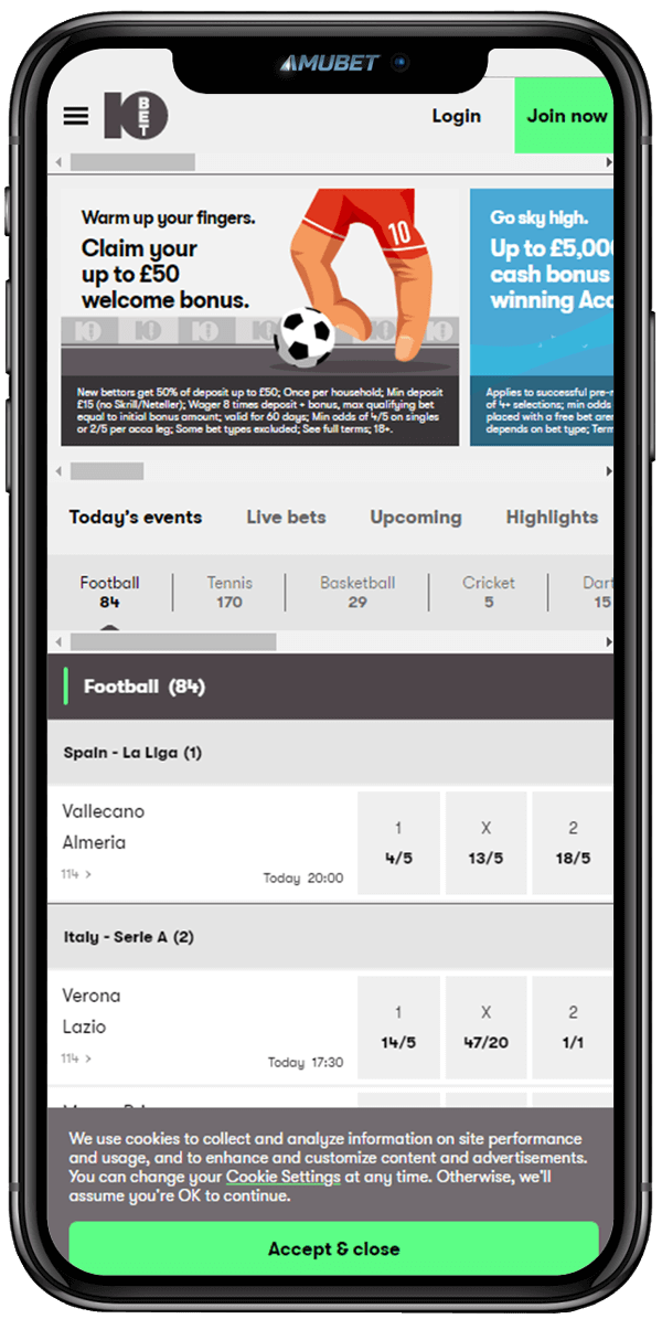 10bet Mobile App - Android & iOS