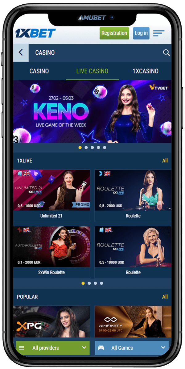 1xbet Mobile App Live Casino