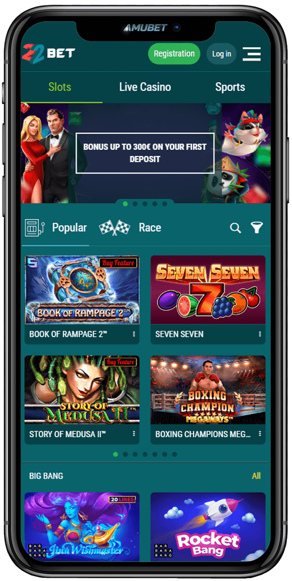 22bet Mobile App Casino